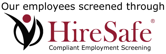 Banner for HireSafe, which Peter Levi uses to screen employees - Peter Levi